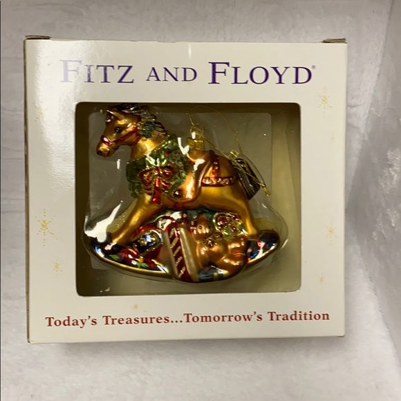 Fitz and Floyd Vintage Rocking Horse Ornament - Picture 4 of 7
